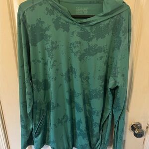 Mountain Hardwear Teal Green Women's Hooded Performance Pullover